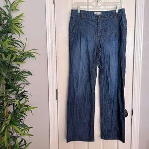 Christopher & Banks Boho style baggy wide leg jeans 10